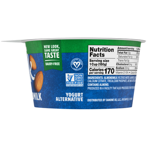 Silk Cultured Plain Almondmilk Yogurt Alternative, 5.3 Ounce -- 8 per case.