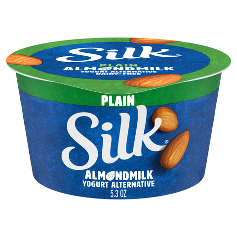 Silk Cultured Plain Almondmilk Yogurt Alternative, 5.3 Ounce -- 8 per case.