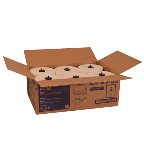 Essity Tork Advanced Soft Matic White 1-Ply Paper Hand Towel Roll, 900 Feet -- 6 per case