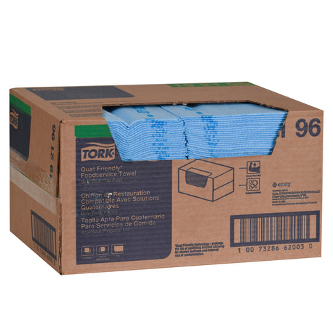 Towel Sanitizing Quat-safe Blue 13x21