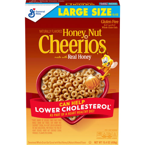 Honey Nut Cheerios Cereal, 15.4 Ounce -- 10 per case.