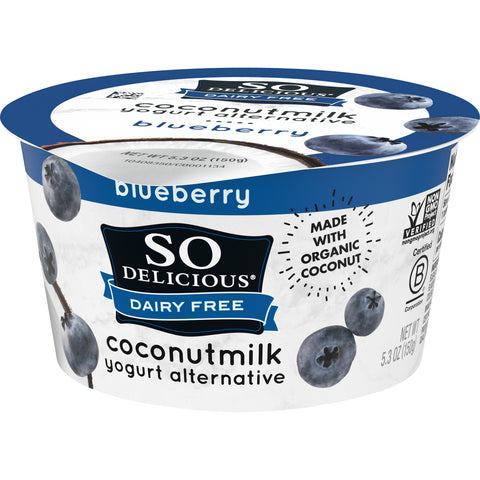 So Delicious Dairy Free Cultured Organic Coconut Blueberry Yogurt Alternative, 5.3 Ounce -- 12 per case