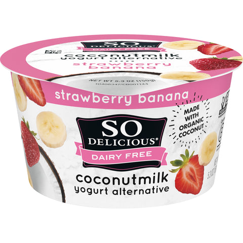 So Delicious Organic Coconut Strawberry Banana Yogurt Alternative, 5.3 Ounce -- 12 per case