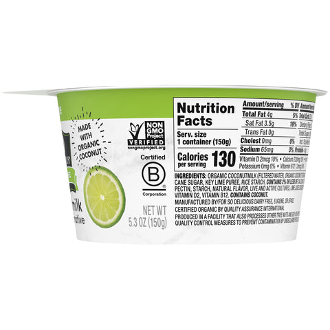 So Delicious Dairy Free Key Lime Coconutmilk Yogurt Alternative, 5.3 Ounce -- 12 per case