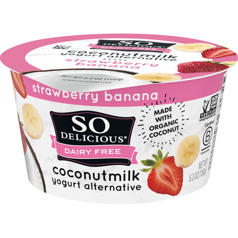 So Delicious Organic Coconut Strawberry Banana Yogurt Alternative, 5.3 Ounce -- 12 per case