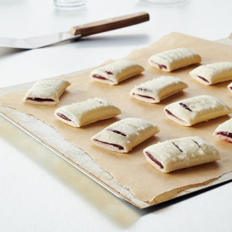 General Mills Pillsbury Blueberry-Sugared Puff Pastry Dough - Strudel Bites, 0.8 Ounce -- 320 per case.