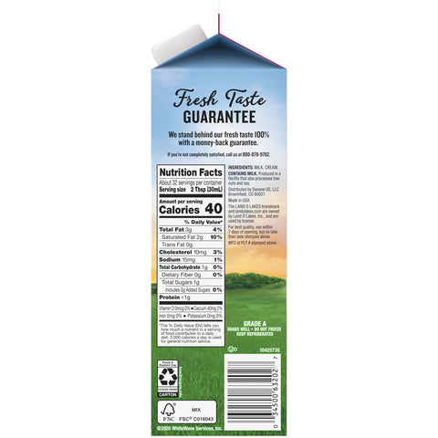 Land O Lakes® CREAM HALF & HALF UHT