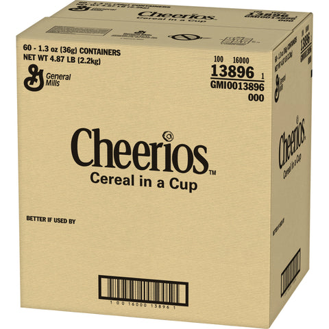 Cheerios Cereal in a Cup, 1.3 Ounce -- 10 per case.