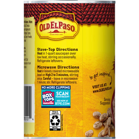 Old El Paso Traditional Refried Beans, 16 Ounce -- 24 per case.