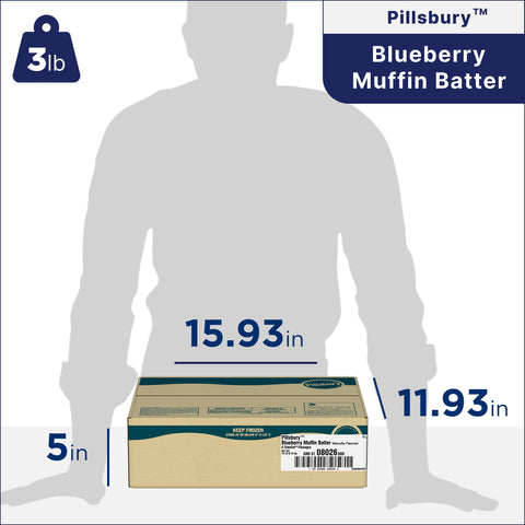 General Mills Pillsbury Tubeset Blueberry Muffin Batter, 3 Pound -- 6 per case.