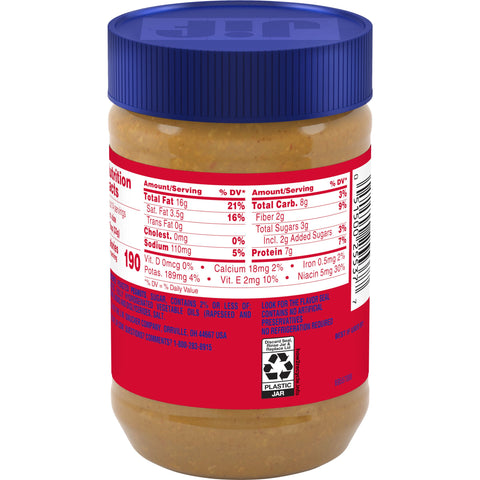 Jif Crunchy Peanut Butter, 16 Ounce -- 12 per case.