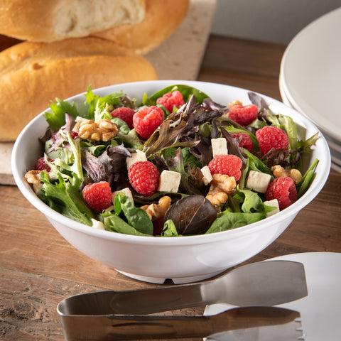 Bowl Serving Footed Melamine White 36 Oz