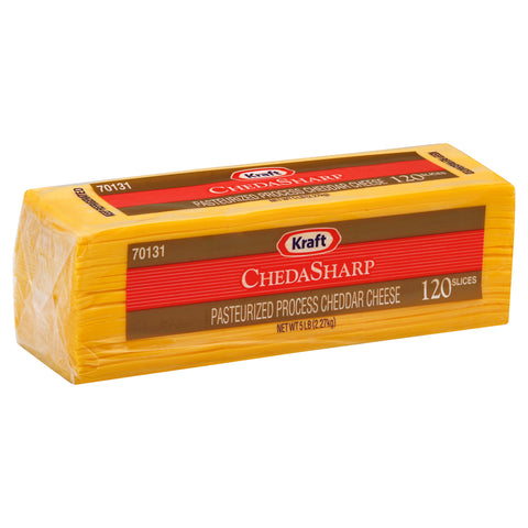 Cheese Cheddar Sharp Regular Sliced 120 Ct