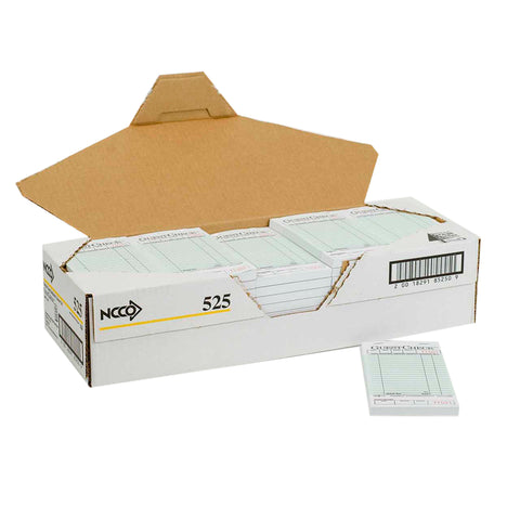 Guestcheck Board - 1Part, Green, 18 Line,3.5 X 6.75 Inch, 50 Checks Per Book -- 2500 Per Case.