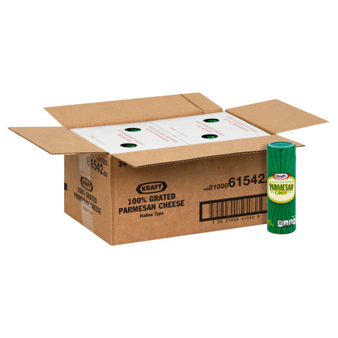 Kraft Grated Parmesan Cheese, 3 Ounce -- 24 per case.