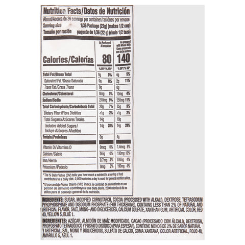 Pudding Jello Instant Chocolate 12 Case 28 Ounce