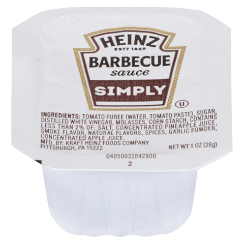 Simple Heinz Barbeque Sauce, 1 Ounce -- 100 per case.
