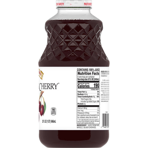 RW Knudsen JUICE CHERRY BLACK GLASS