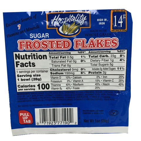 Hospitality CEREAL SUGAR FROSTED FLAKES BOWL PACK