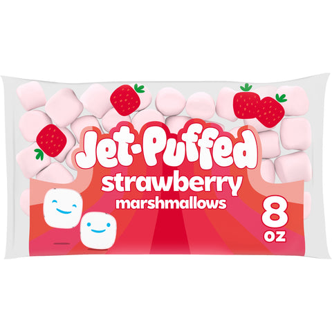 Jet-Puffed Strawberry Mallows Flavored Marshmallows, 8 Ounce -- 16 per case