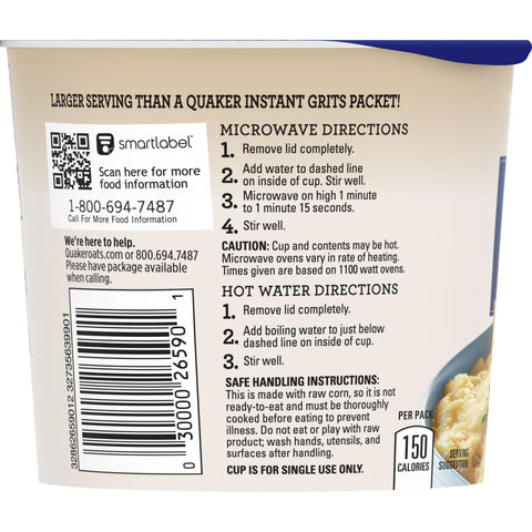 Quaker® CEREAL GRITS INSTANT EXPRESS BUTTER