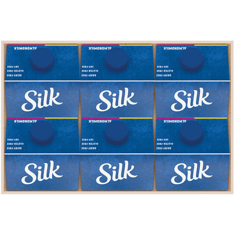 Silk Unsweetened Pure Vanilla Almond Milk, 0.5 Gallon -- 6 per case