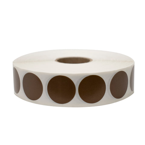 National Checking LABEL PERMANENT ROUND BROWN .75