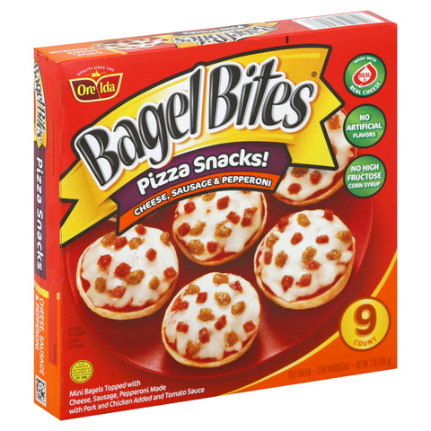 Bagel Bites Cheese, Sausage and Pepperoni Pizza Snack, 7 Ounce -- 8 per case