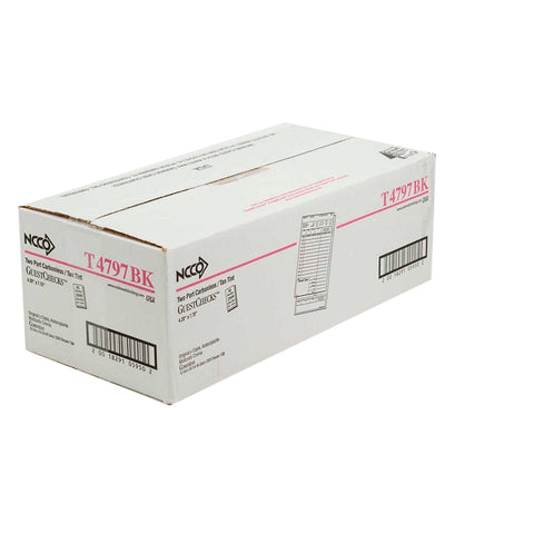 National Checking Medium Tan 2 Part Carbonless Guest Check, 7.75 x 4.2 inch -- 2000 per case