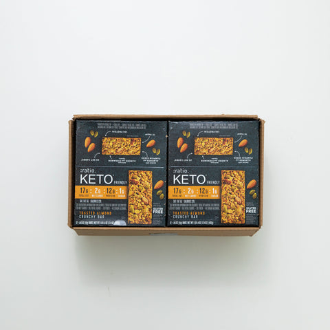 Ratio Keto Friendly Toasted Almond Bar, 17.4 Ounce -- 4 per case