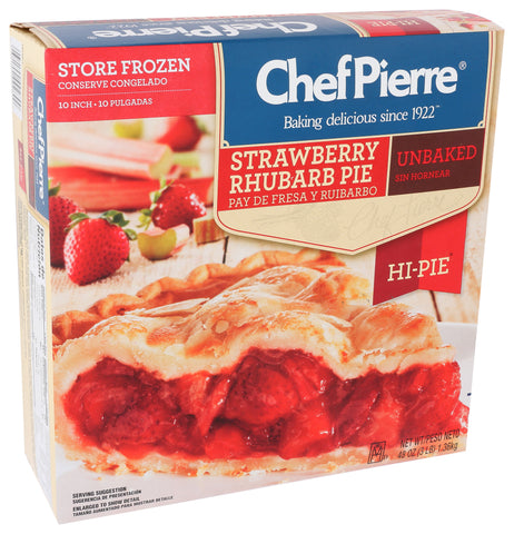 Pie Fruit Strawberry Rhubarb Mixed Hi Unbaked 10