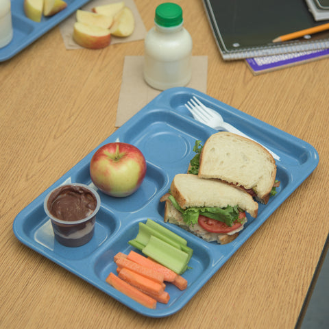 Carlisle TRAY SERVING RIGHT-HAND HEAVY WEIGHT 6-COMPARTMENT SANDSHADE