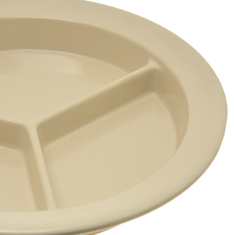 Carlisle PLATE DALLAS WARE® MELAMINE 3-COMPARTMENT DEEP TAN 9