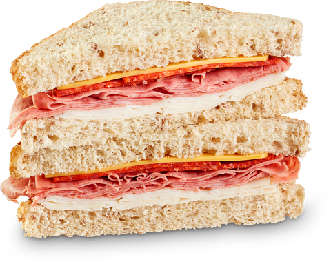 Landshire® SANDWICH WEDGE CHICKEN PEPPERONI SALAMI & CHEESE HONEY BERRY WHEAT BREAD 10000002486
