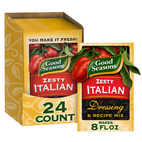 Good Seasons Zesty Italian Dressing Mixed, 0.6 Ounce -- 24 Case