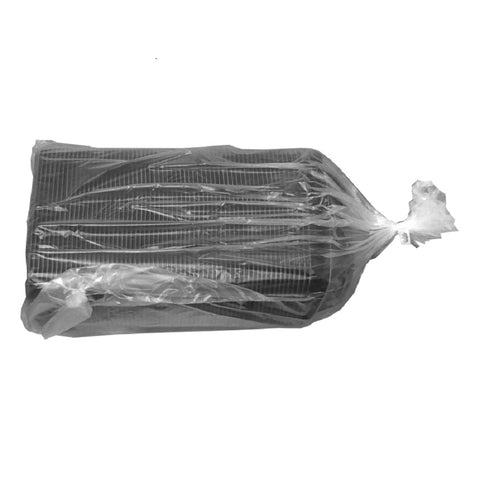 Container Plastic Black Rectangular Wave 24 Oz