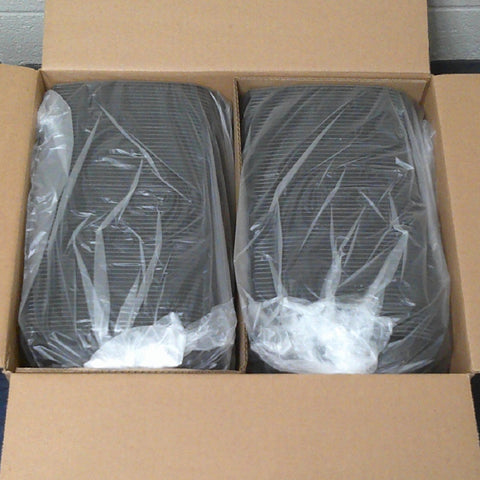 Container Plastic Black Rectangular Wave 24 Oz