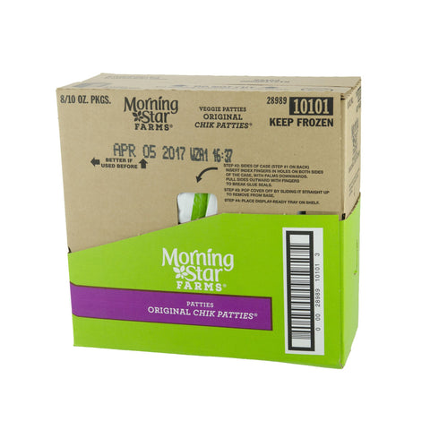 Morningstar Farms Poultry Original Chicken Patties, 10 Ounce -- 8 per case.