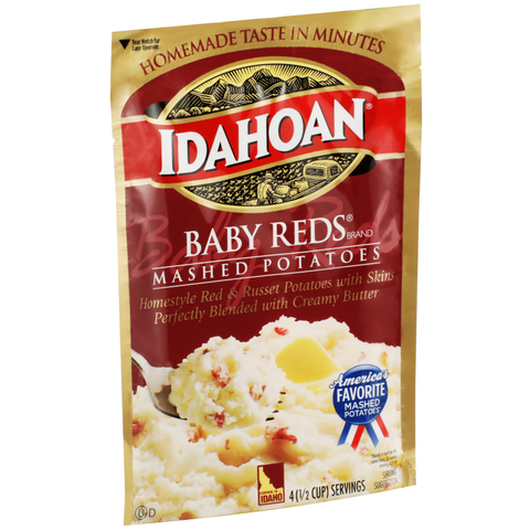 Idahoan Baby Reds Mashed Potatoes, 4.1 Ounce Pouch -- 10 per case.