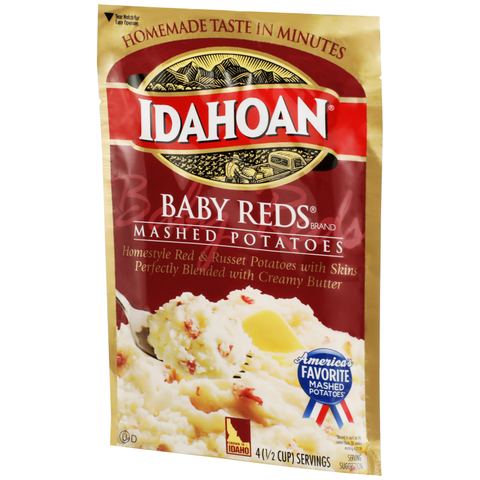 Idahoan Baby Reds Mashed Potatoes, 4.1 Ounce Pouch -- 10 per case.