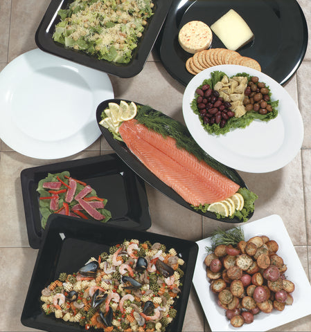 Carlisle PLATTER SALMON DESIGNER DISPLAYWARE™ WIDE RIM WHITE 22X8