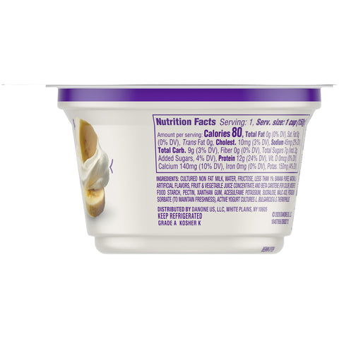 Light and Fit Banana Cream Nonfat Greek Yogurt , 5.3 Ounce -- 12 per case.