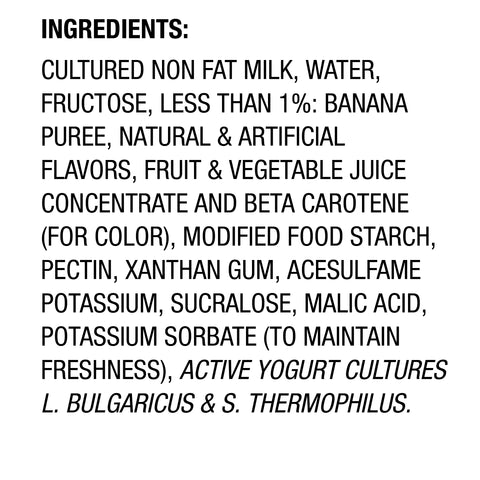 Light and Fit Banana Cream Nonfat Greek Yogurt , 5.3 Ounce -- 12 per case.