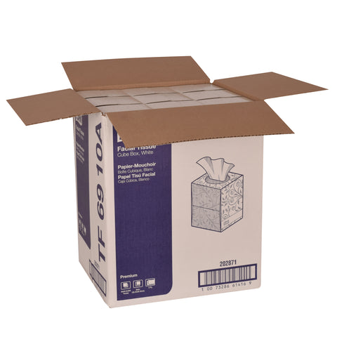 Tissue Facial White 2-ply Cube Box 7.9x8.2
