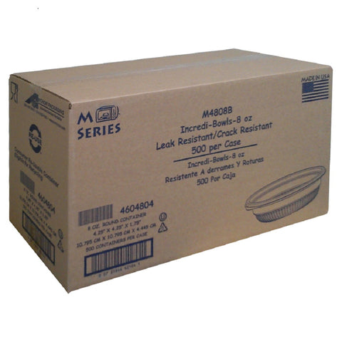 Bowl Plastic Black Microwavable M4808b 8 Oz