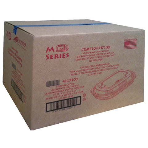 Anchor Packaging MicroRaves Black Polypropylene Platter with Clear Lid, 32 Ounce Capacity -- 125 per case