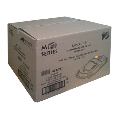 Anchor Packaging MicroRaves Clear Polypropylene 2 Compartment Microwavable Dome Lid Only, 10.25 x 7.25 x 1.08 inch -- 250 per case