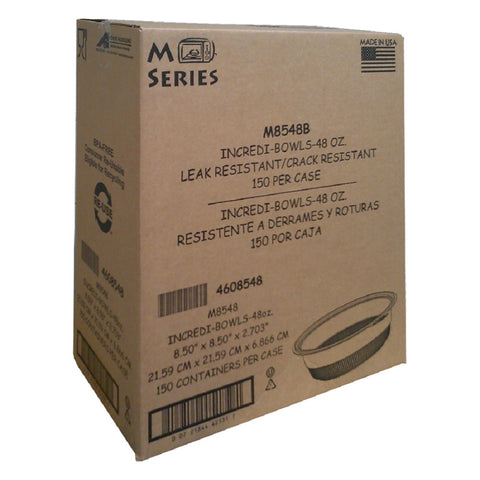 Bowl Plastic Black M8548b 48 Oz