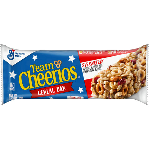 Team Cheerios Strawberry Cereal Bar, 1.42 Ounce -- 96 per case.