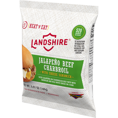 Advance Pierre Fast Choice Jalapeno Charbroil Cheeseburger with Cheese, 6 Ounce -- 12 per case.